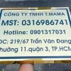 Biển Công Ty Inox Mạ Đen Chữ Vàng
