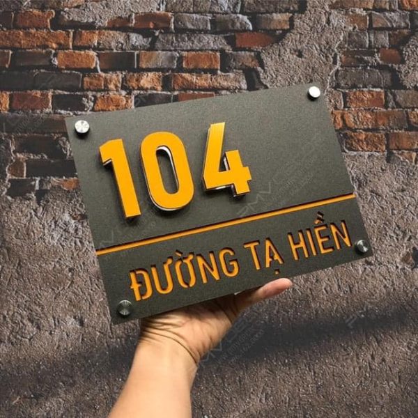 Biển Số Nhà Mica Trắng In UV Bien so nha Bang so nha 11