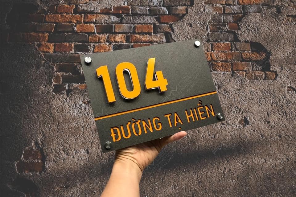 Biển Số Nhà Mica Trắng In UV Bien so nha Bang so nha 11