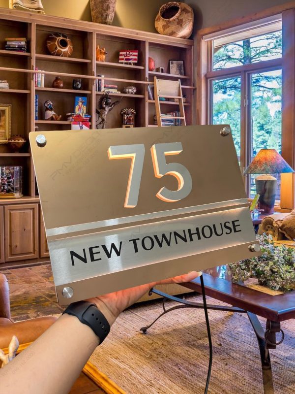 Biển Số Nhà Mica Trắng In UV Bien so nha Bang so nha 12