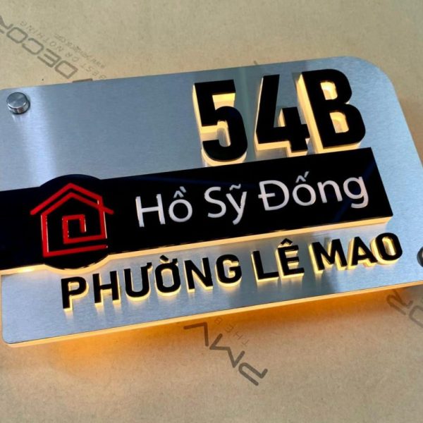 Biển Số Nhà Mica Trắng In UV Bien so nha Bang so nha 16