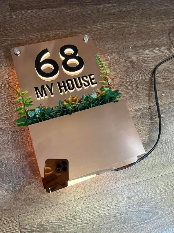 Biển Số Nhà Mica Trắng In UV Bien so nha Bang so nha 18