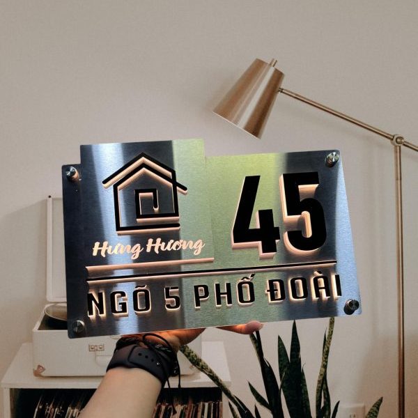Biển Số Nhà Mica Trắng In UV Bien so nha Bang so nha 20