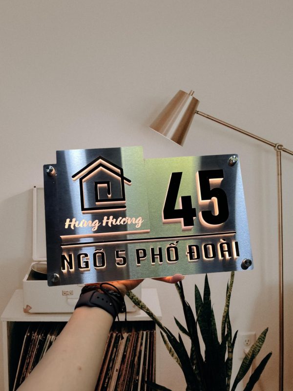 Biển Số Nhà Mica Trắng In UV Bien so nha Bang so nha 20