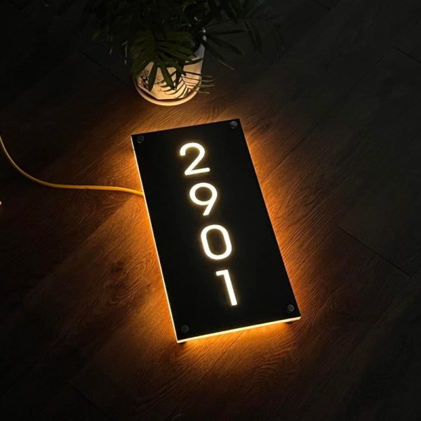 Biển Số Nhà Mica Trắng In UV Bien so nha Bang so nha 21