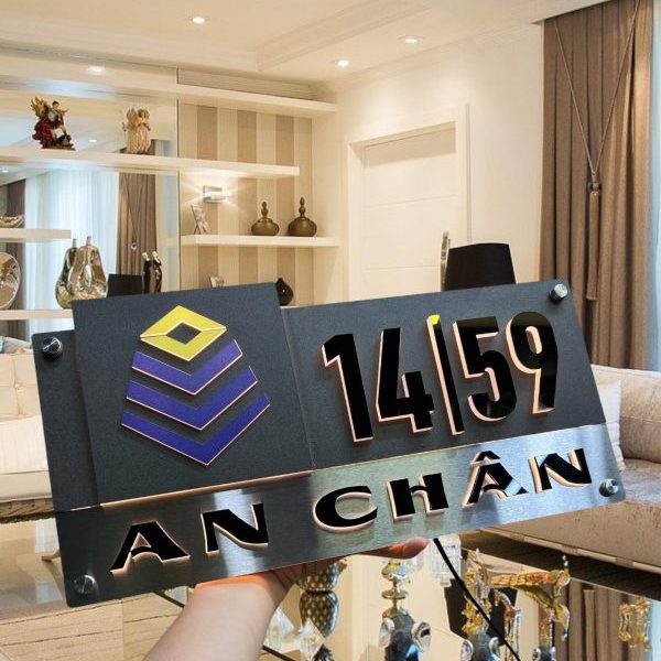 Biển Số Nhà Mica Trắng In UV Bien so nha Bang so nha 22