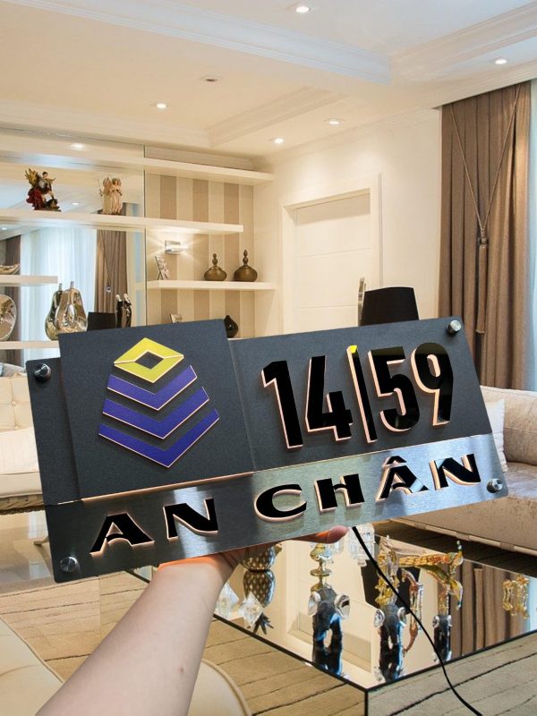Biển Số Nhà Mica Trắng In UV Bien so nha Bang so nha 22