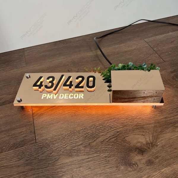 Biển Số Nhà Mica Trắng In UV Bien so nha Bang so nha 24