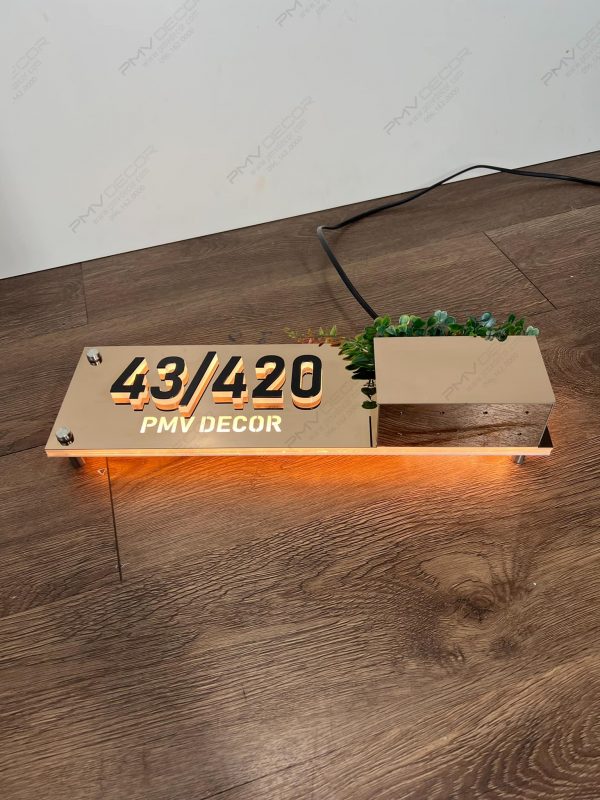 Biển Số Nhà Mica Trắng In UV Bien so nha Bang so nha 24