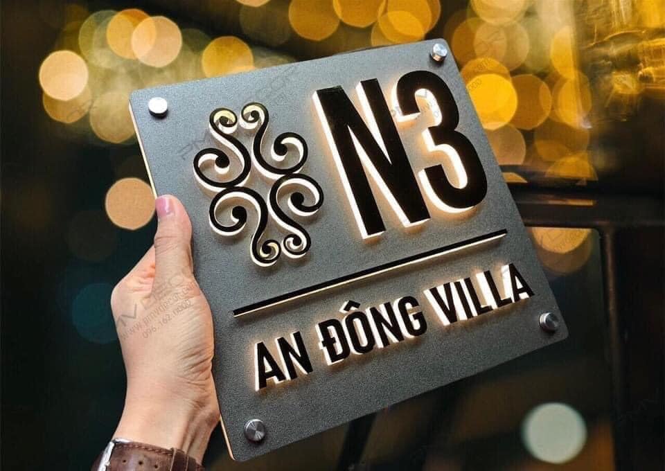 Biển Số Nhà Mica Trắng In UV Bien so nha Bang so nha 25