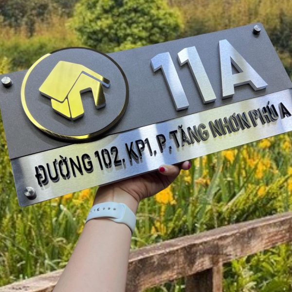 Biển Số Nhà Mica Trắng In UV Bien so nha Bang so nha 26