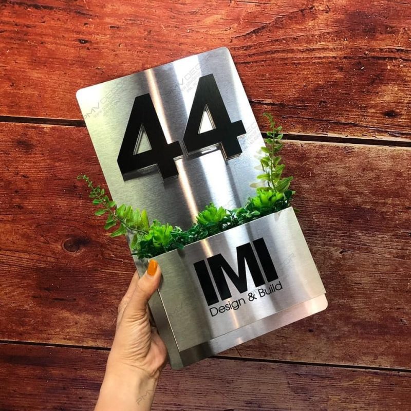 Biển Số Nhà Mica Trắng In UV Bien so nha Bang so nha 27