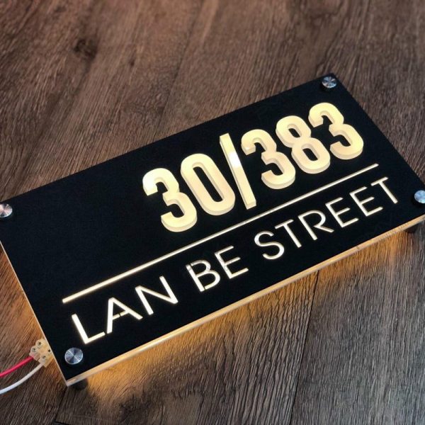 Biển Số Nhà Mica Trắng In UV Bien so nha Bang so nha 3