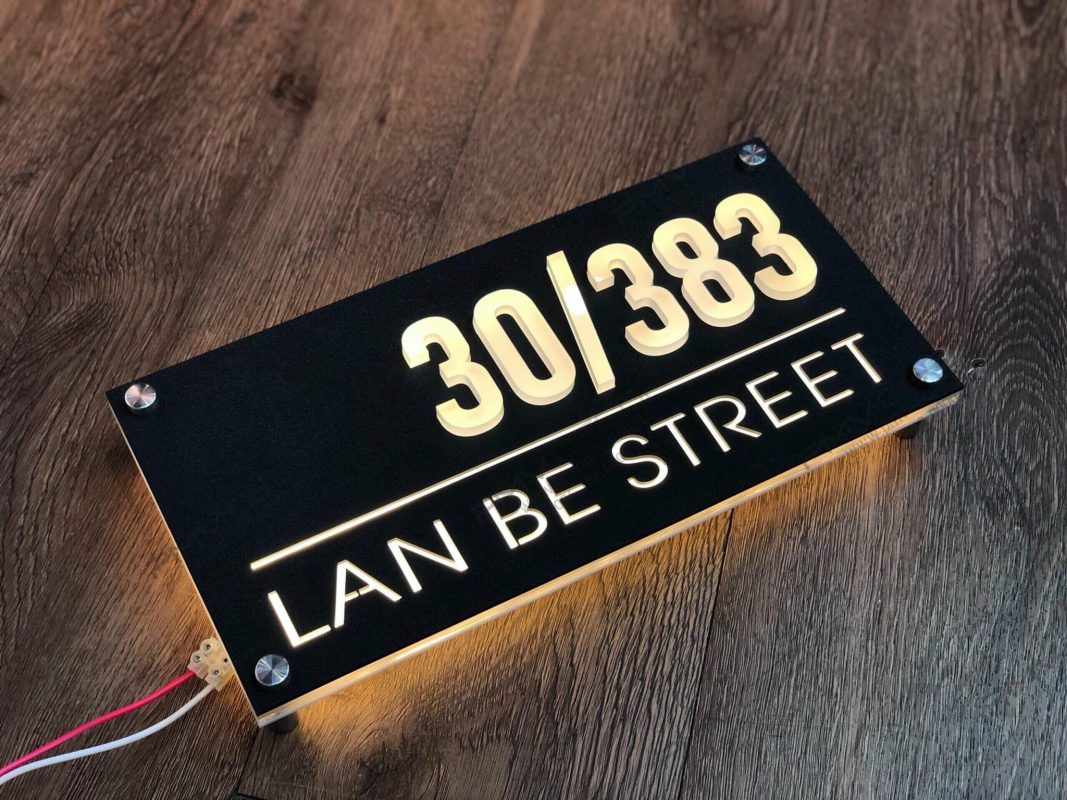 Biển Số Nhà Mica Trắng In UV Bien so nha Bang so nha 3