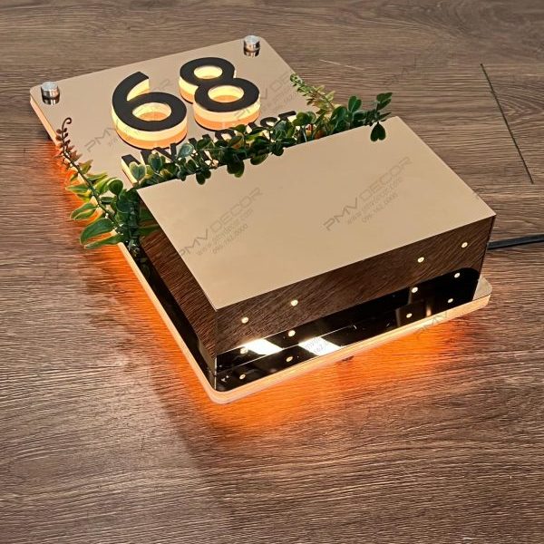 Biển Số Nhà Mica Trắng In UV Bien so nha Bang so nha 4