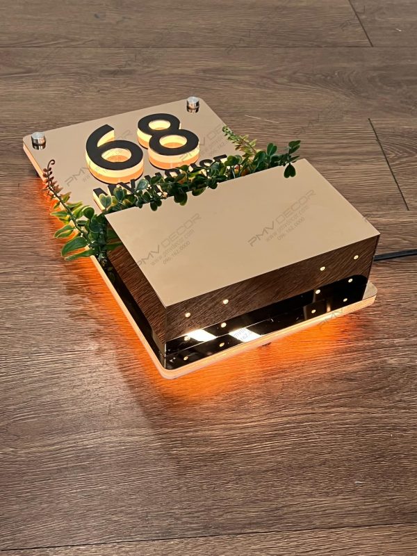 Biển Số Nhà Mica Trắng In UV Bien so nha Bang so nha 4