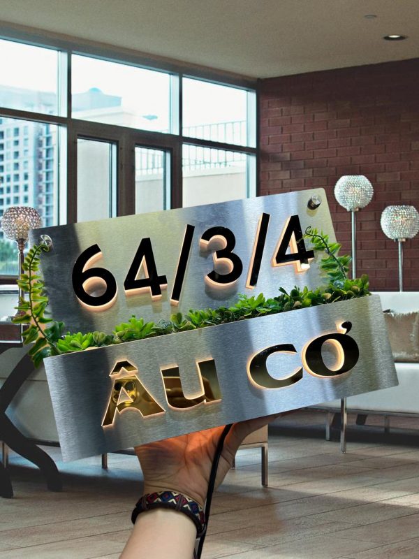 Biển Số Nhà Mica Trắng In UV Bien so nha Bang so nha 5