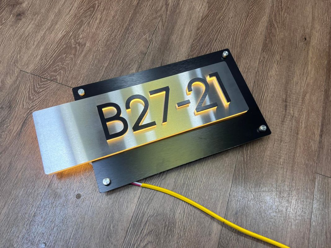 Biển Số Nhà Mica Trắng In UV Bien so nha Bang so nha 7