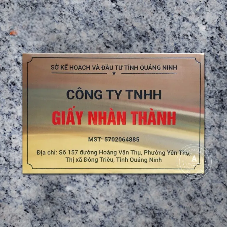 Biển Tên Công Ty Inox Hắt Sáng Bien ten cong ty
