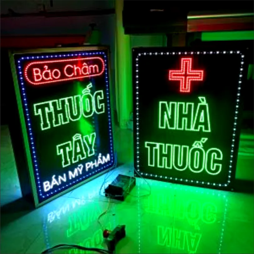 Biển Vẫy LED Mica RGB Điều Khiển Bien vay led