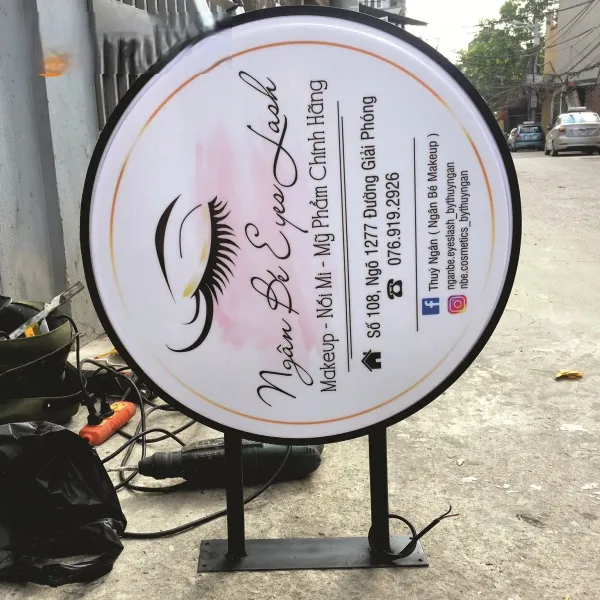 Biển Vẫy Mica Trong Suốt LED RGB 60x40cm Bien vay mica