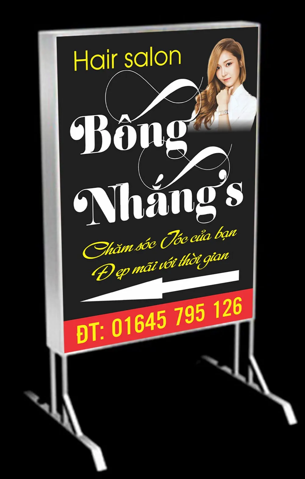 Biển Vẫy Salon Tóc LED Neon Nhiều Màu Bien vay toc