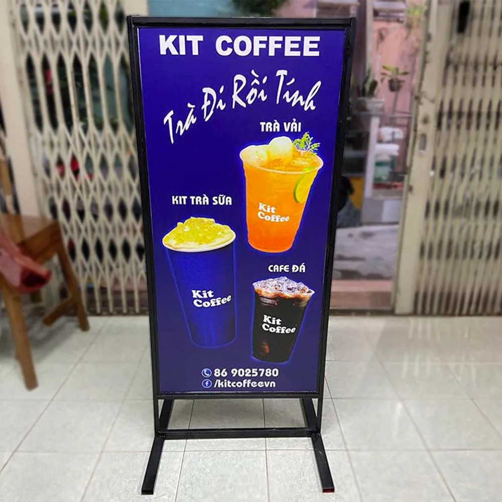 Biển Vẫy Trà Sữa Mica Hồng LED RGB 70x50cm Bien vay tra sua dep se giup cua hang cua ban noi bat giua hang loat doi thu