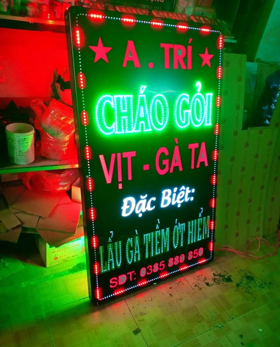 Biển LED Dùng Điện 220V Tiết Kiệm 80x50cm Cac loai bien led dung pho bien tai Quang Cao 24H