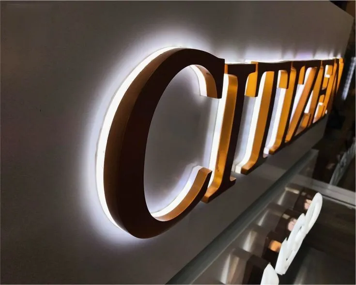 Chữ Inox 304 Hắt LED Trắng Chân 10cm Cao 50cm Chu inox hat sang chan