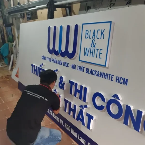 Chữ Nổi Alu Composite Vàng Gương