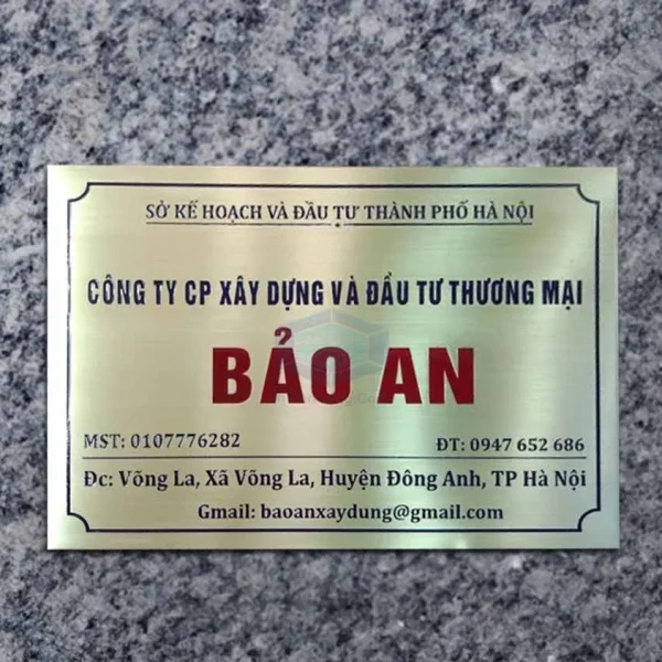 Biển Tên Công Ty Inox Hắt Sáng Dich vu lam bien ten cong ty gia re tai TPHCM
