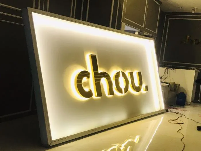 Chữ Inox 304 Hắt LED Trắng Chân 10cm Cao 50cm Dich vu lam chu inox hat sang chan lay lien Giai phap nhanh chong cho doanh nghiep