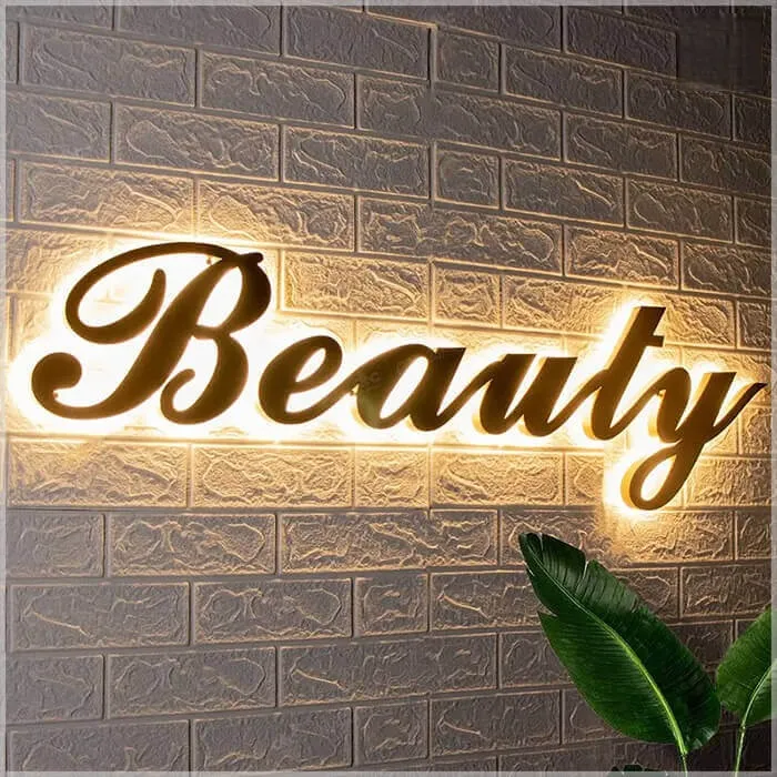 Chữ Inox 304 Hắt LED Trắng Chân 10cm Cao 50cm Dich vu lam chu inox hat sang chan theo yeu cau Tuy chinh theo thuong hieu cua ban