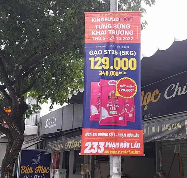 Băng Rôn Bạt Hiflex Đỏ In Chữ Trắng