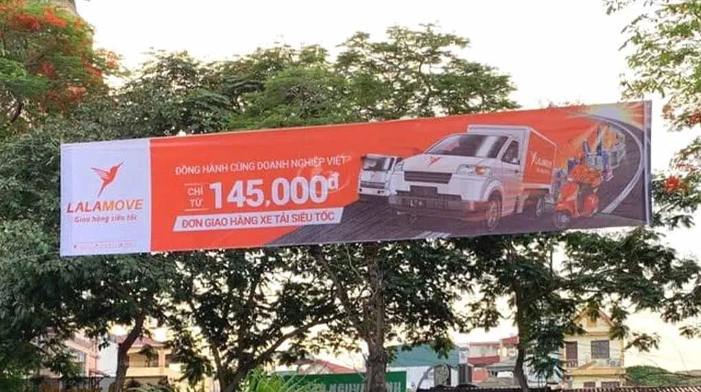 Băng Rôn Bạt Hiflex Đỏ In Chữ Trắng In bang ron 2