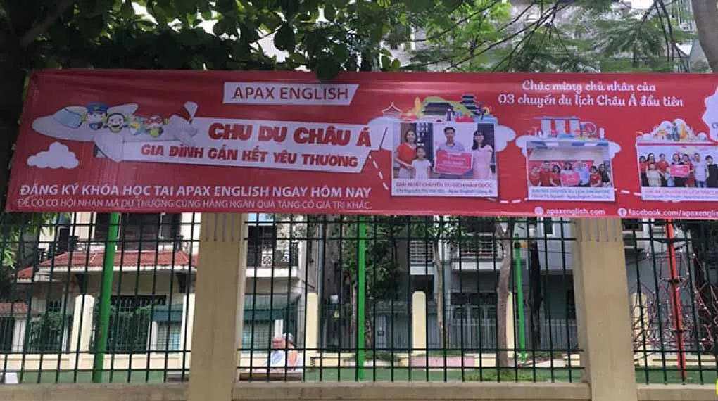 Băng Rôn Bạt Hiflex Đỏ In Chữ Trắng In bang ron 3