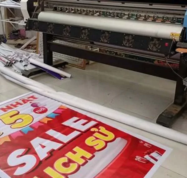 Băng Rôn Bạt Hiflex Đỏ In Chữ Trắng In bang ron 9