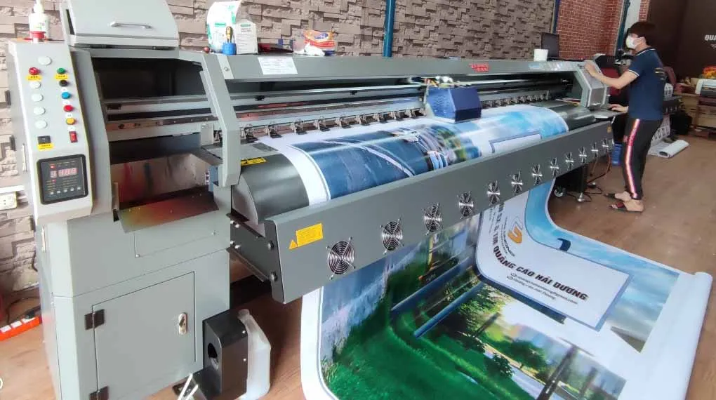 Bạt 2 Da Canvas Trắng In Phun In bat 2 da 2