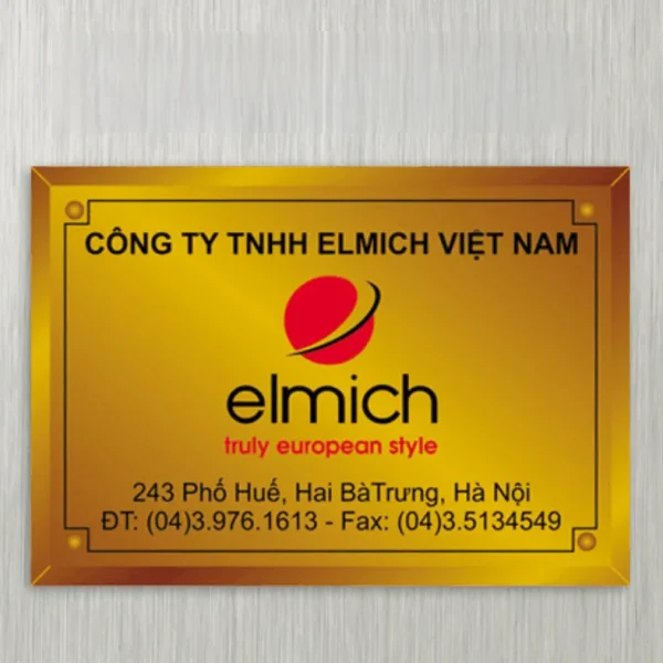 Biển Tên Công Ty Inox Hắt Sáng Lam bien ten cong ty theo yeu cau tai Quang Cao 24H