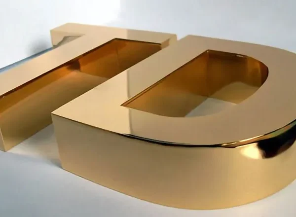 Chữ Inox 304 Mạ Vàng Titanium Dày 2mm Mau chu inox ma vang dep dang la xu huong duoc ua chuong trong thiet ke bien hieu hien dai