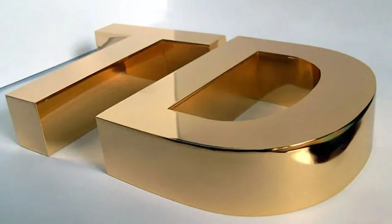 Chữ Inox 304 Mạ Vàng Titanium Dày 2mm Mau chu inox ma vang dep dang la xu huong duoc ua chuong trong thiet ke bien hieu hien dai