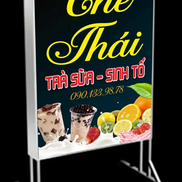 Biển Vẫy Trà Sữa Mica Hồng LED RGB 70x50cm Mot so mau bien vay tra sua dep an tuong tu Quang Cao 24H 1