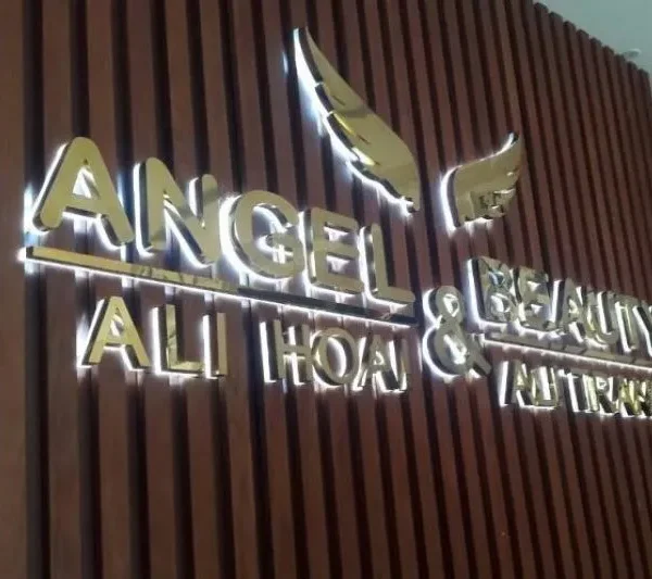 Chữ Inox 304 Hắt LED Trắng Chân 10cm Cao 50cm Quang Cao 24h cam ket mang den nhung san pham chu inox hat sang chan chat luong cao