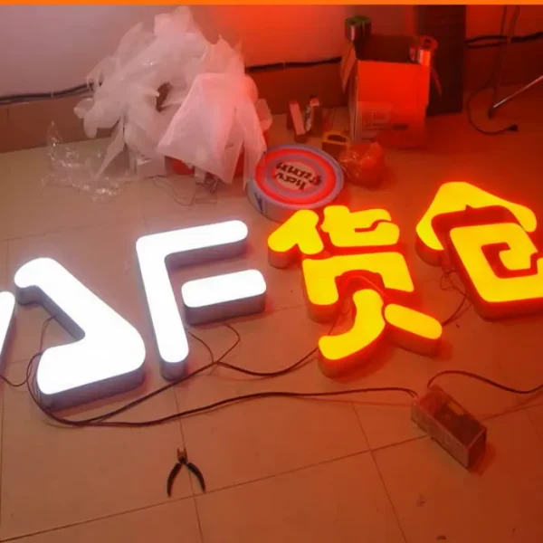 Chữ Inox 304 Hắt LED Trắng Chân 10cm Cao 50cm Quang cao 24h cung cap bang gia chu inox hat sang chan minh bach canh tranh