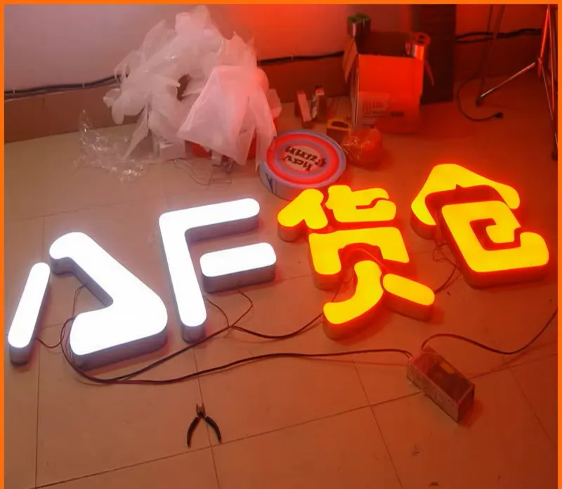 Chữ Inox 304 Hắt LED Trắng Chân 10cm Cao 50cm Quang cao 24h cung cap bang gia chu inox hat sang chan minh bach canh tranh