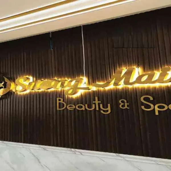Biển Quảng Cáo Spa Mica Xanh Lá LED Hắt Sáng Quang cao 24h cung cap da dang cac loai bien quang cao spa voi nhieu chat lieu khac nhau