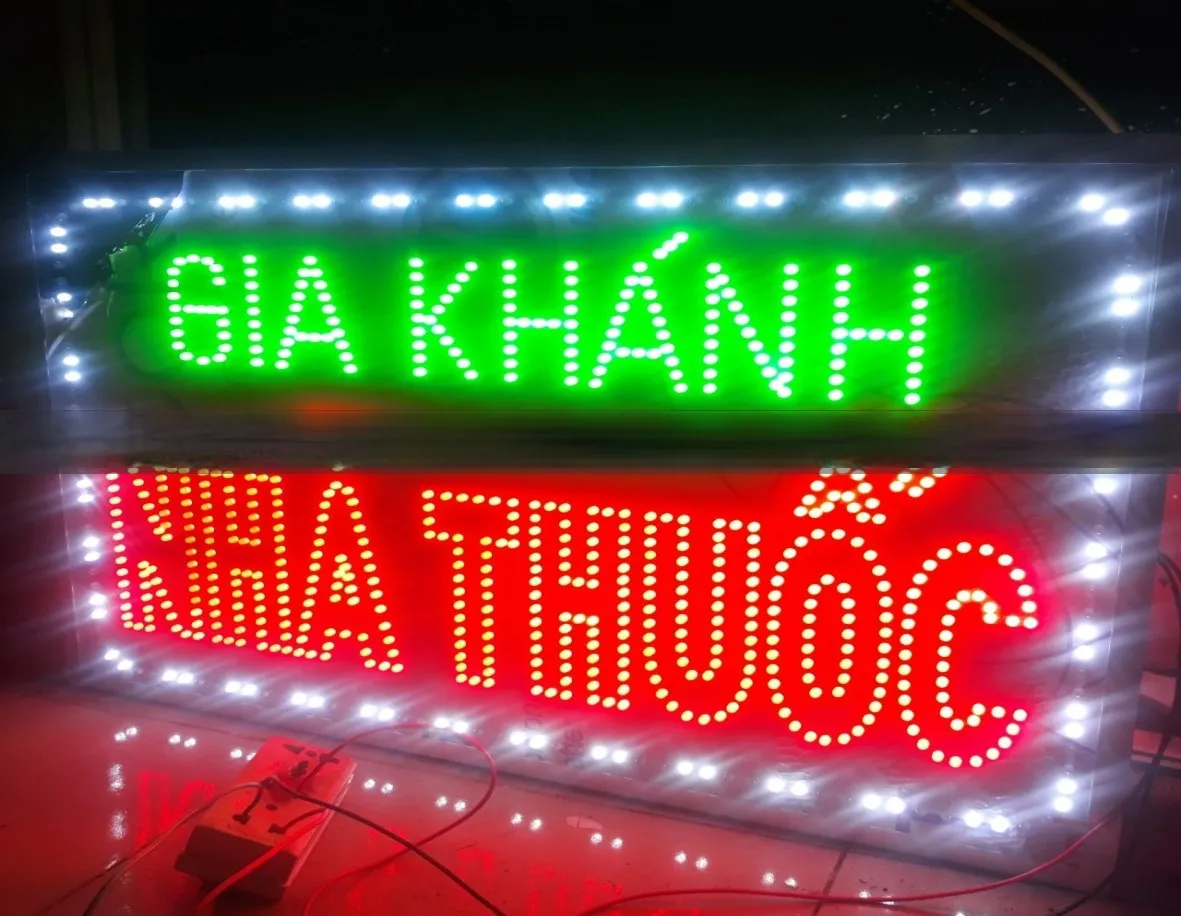 Biển LED Quảng Cáo Mica RGB Viền Inox 150x80cm Quy trinh lam bien led quang cao chuyen nghiep tai Quang Cao 24H