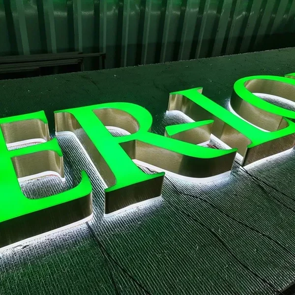 Chữ Inox 201 Bóng Gương Dày 1.5mm 35cm Quy trinh thiet ke chu inox tai Quang Cao 24h bat dau bang buoi tu van chi tiet voi khach hang