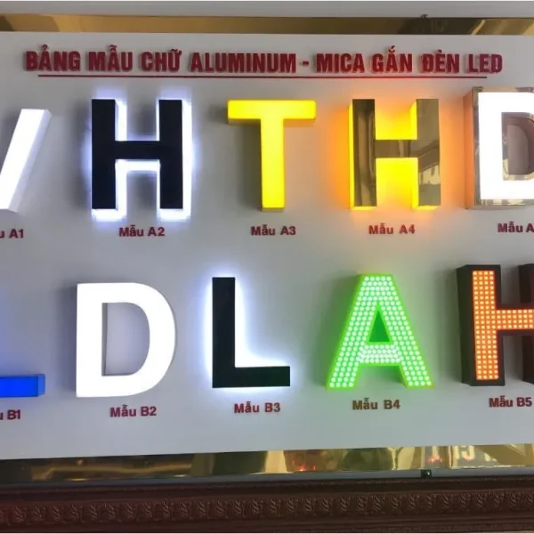 Biển LED Chữ Nổi Mica RGB Điều Khiển Thiet ke bien led den chu noi Nghe thuat ket hop voi cong nghe
