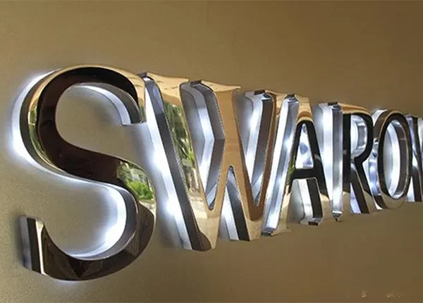 Chữ Inox 304 Hắt LED Trắng Chân 10cm Cao 50cm Thiet ke chu inox hat sang chan la mot quy trinh doi hoi su ti mi chinh xac va oc tham my cao